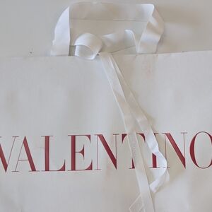 Valentino White and Red Tote Bag